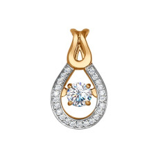 Подвеска из золота с бриллиантами и топазом swarovski