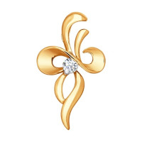 Золотая подвеска с бриллиантом 