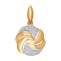 Золото с фианитами: Искрящаяся элегантность 15691