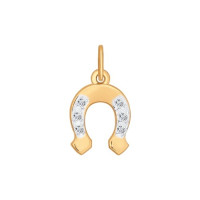 Золотая подвеска с фианитами Искрящийся Сияние 15413