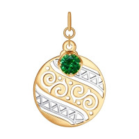 Подвеска из золота с фианитом 14709