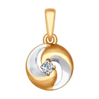 Подвеска из золота с фианитом 14994