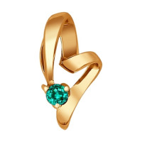 Золотая подвеска с изумрудом 