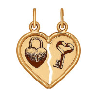 Подвеска из золота с лазерной обработкой 16065 