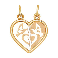 Подвеска из золота с лазерной обработкой 16062 - искристый светилище элегантности.