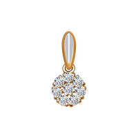 Подвеска из золота с swarovski zirconia