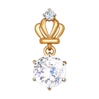 Подвеска из золота с кристаллами Swarovski Zirconia 