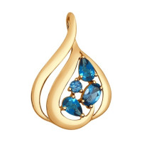 Подвеска из золота с топазами 