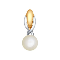 Золотая подвеска с жемчугом 