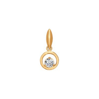 Сияние роскоши: золотая подвеска с цирконием Swarovski в элегантном дизайне 16140