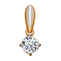 Золотая подвеска со Swarovski Zirconia 