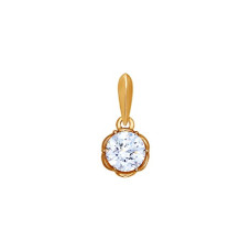 Подвеска из золота со swarovski zirconia