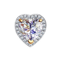 Подвеска-трансформер «Love» из золота с бриллиантами и топазом Swarovski