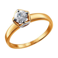 Помолвочное кольцо из золота с бриллиантами Искры Любви 4493