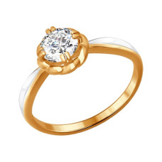 Помолвочное кольцо из золота со Swarovski Zirconia