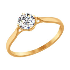 Помолвочное кольцо из золота со Swarovski Zirconia