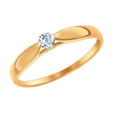 Помолвочное кольцо из золота со Swarovski Zirconia