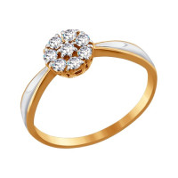 Помолвочное кольцо из золота со Swarovski Zirconia 10020