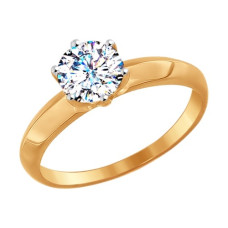 Помолвочное кольцо из золота со Swarovski Zirconia