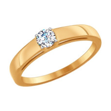 Помолвочное кольцо из золота со Swarovski Zirconia