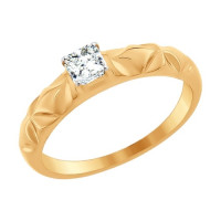 Помолвочное кольцо из золота со Swarovski Zirconia 4086