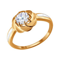 Помолвочное кольцо из золота со Swarovski Zirconia 4408