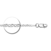 Серебряная цепочка 18869 с изысканным узором звёздного сияния