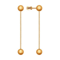 Серьги длинные из золота