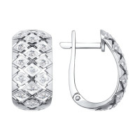 Серьги из белого золота с бриллиантами изысканной утонченности 10639