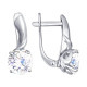 Серьги из белого золота со Swarovski Zirconia «Искренний Свет» 7538