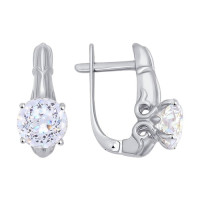 Серьги из белого золота со Swarovski Zirconia для сияния каждодневных моментов 7546