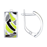 Серьги из серебра с эмалью 4811: Искусство изысканности и цвета