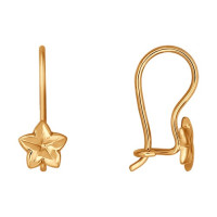 Серьги из золота 18561 с изысканным узором из драгоценных камней