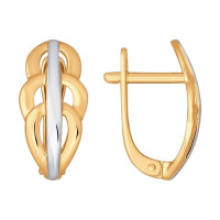 Серьги из золота 18094 с изящным витковым узором