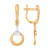 Серьги из золота 17722 с искрящимся восточным акцентом