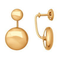 Серьги из золота 17740 с алмазной огранкой для сияния.