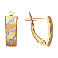 Серьги из золота с алмазной гранью 