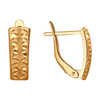 Серьги из золота с алмазной гранью 18507