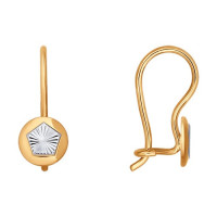 Сияющие золотые серьги с алмазной гранью и искренним блеском 18500