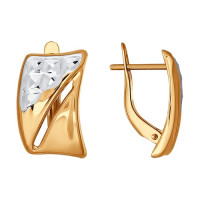 Серьги из золота с алмазной гранью 18422 