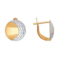 Сияющие золотые серьги с алмазной гранью для яркого вечера 18179