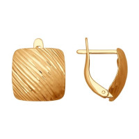 Серьги из золота с алмазной гранью 18115