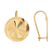 Серьги из золота с алмазной гранью 18100