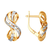 Серьги из золота с алмазной гранью 11162