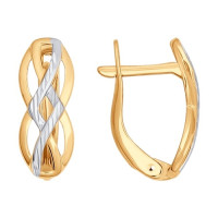 Серьги из золота с алмазной гранью 8120: Искусство сияния