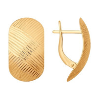 Серьги из золота с алмазной гранью 18097