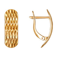 Серьги из золота с алмазной гранью Вечная Искра 18389