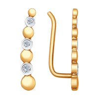 Серьги из золота с бриллиантами 17304