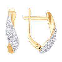 Серьги из золота с бриллиантами 12472