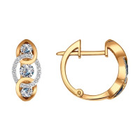 Серьги из золота с бриллиантами 12723